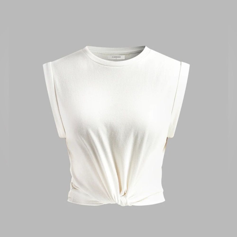 Cotton Knotted T-Shirt Commense sz S CC1 XL CC7